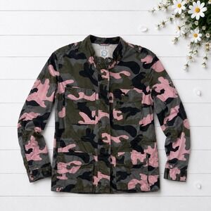Pink and green camo jacket military grunge punk